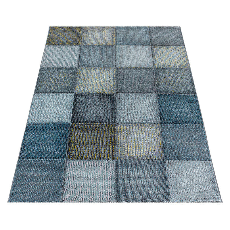 Modern floor rug - Optimism Block Blue/Grey