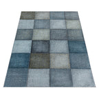 Modern floor rug - Optimism Block Blue/Grey