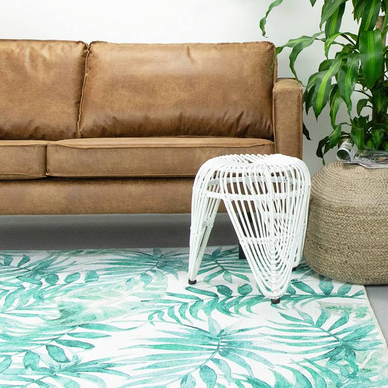Botanical Rug - Palmier Leaves Green