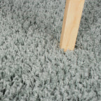 Round High Pile Rug - Solid Blue/Green