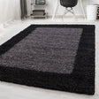 High Pile Floor Rug - Edge Black