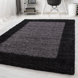 High Pile Floor Rug - Edge Black