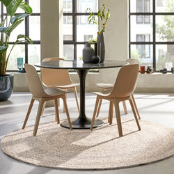 Round wool floor rug - Bellano ST Light grey 814