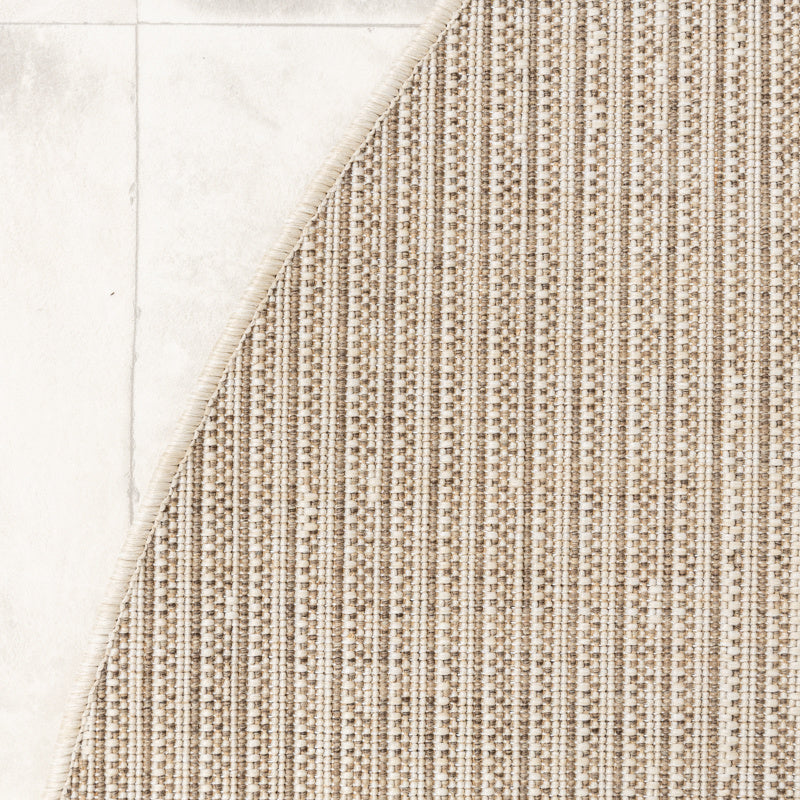 Round Jute Outdoor Rug - Nomad Melange Cream