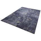 Vintage floor rug - Golden Good Blue
