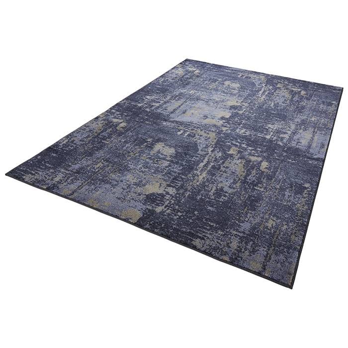 Vintage floor rug - Golden Good Blue