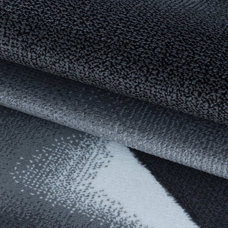 Modern Floor Rug - Streaky Design Black