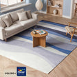 Geometric Rug – Swing Waves Blue