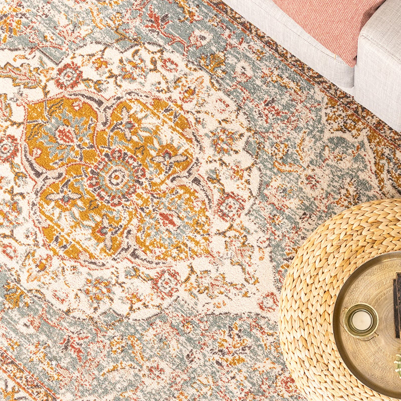 Vintage Rug - Thirza Medallion Light Blue/Multicolour