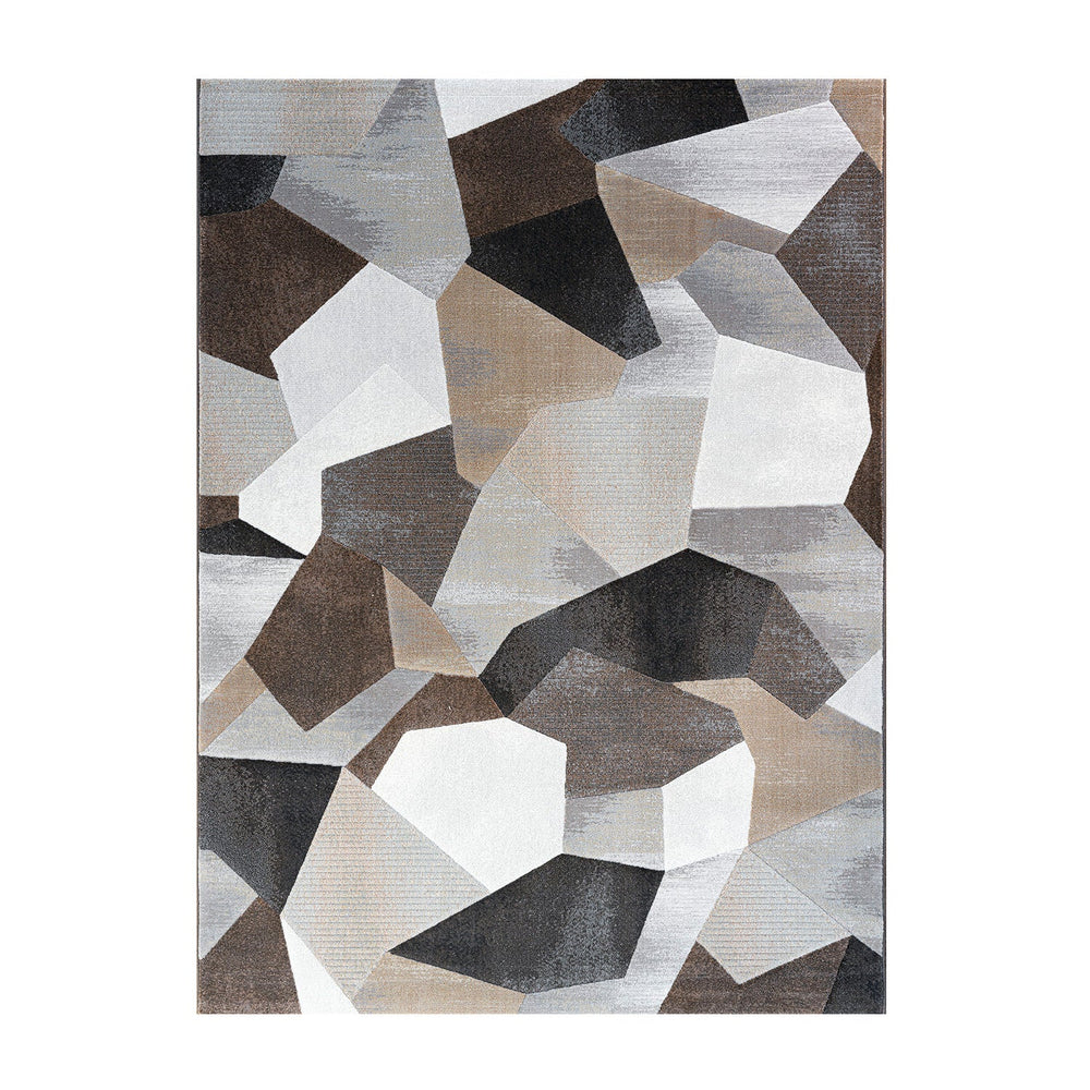 Abstract Floor Rug - Axil Brown/Black 9293