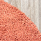 Round High-Pile Rug - Lofty Peach Pink