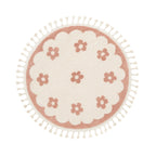 Round washable children's rug - Moos Flower Pink