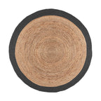 Jute Rug - Fair Round Natural/Black