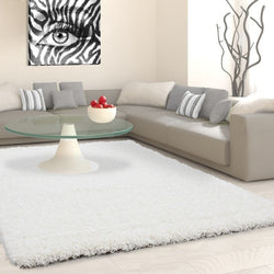 High-pile Floor Rug - Life Cream/White