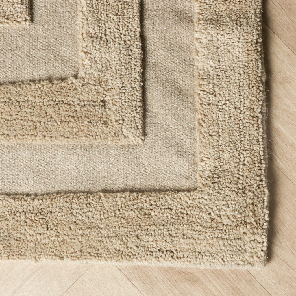 Wool Rug – Judith Border Greige