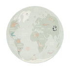 Round Kids Rug - Globe Mint