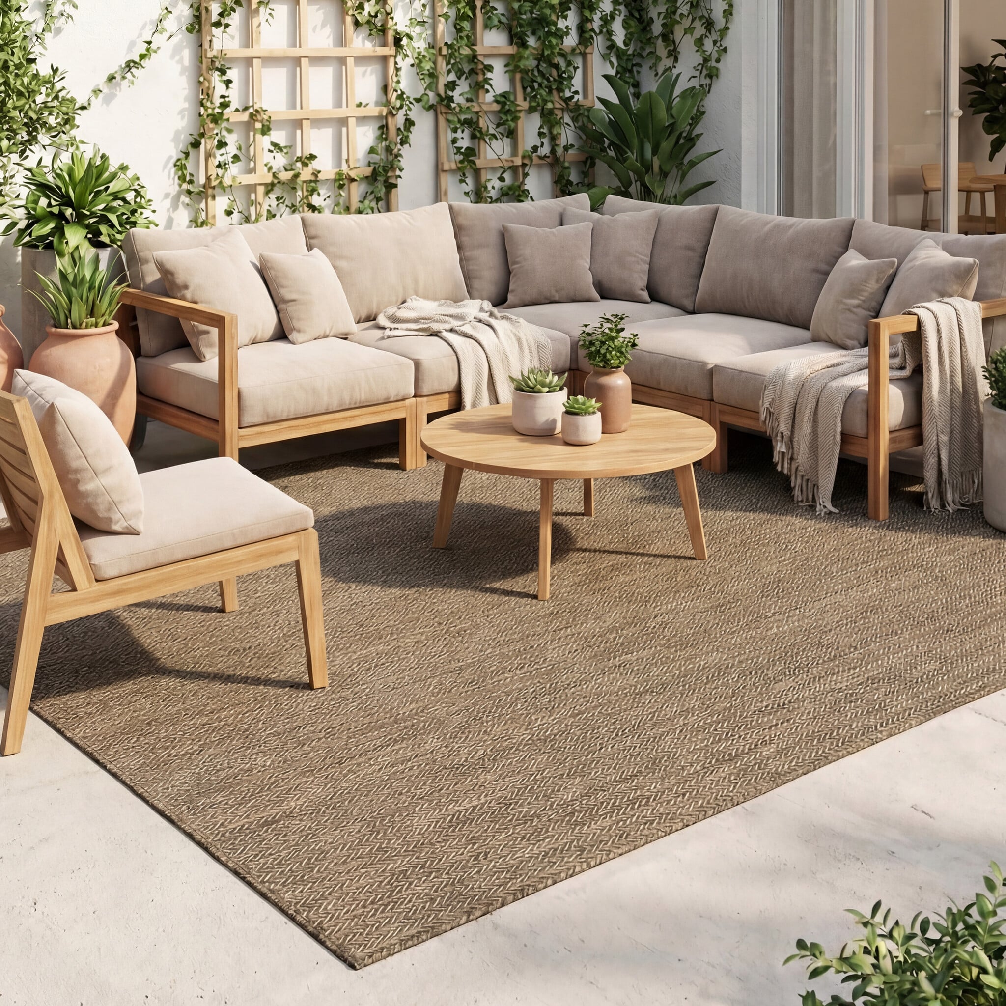 Outdoor Rug - Malta Arrow Natural