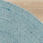 Round Wool Rug - Wise Blue