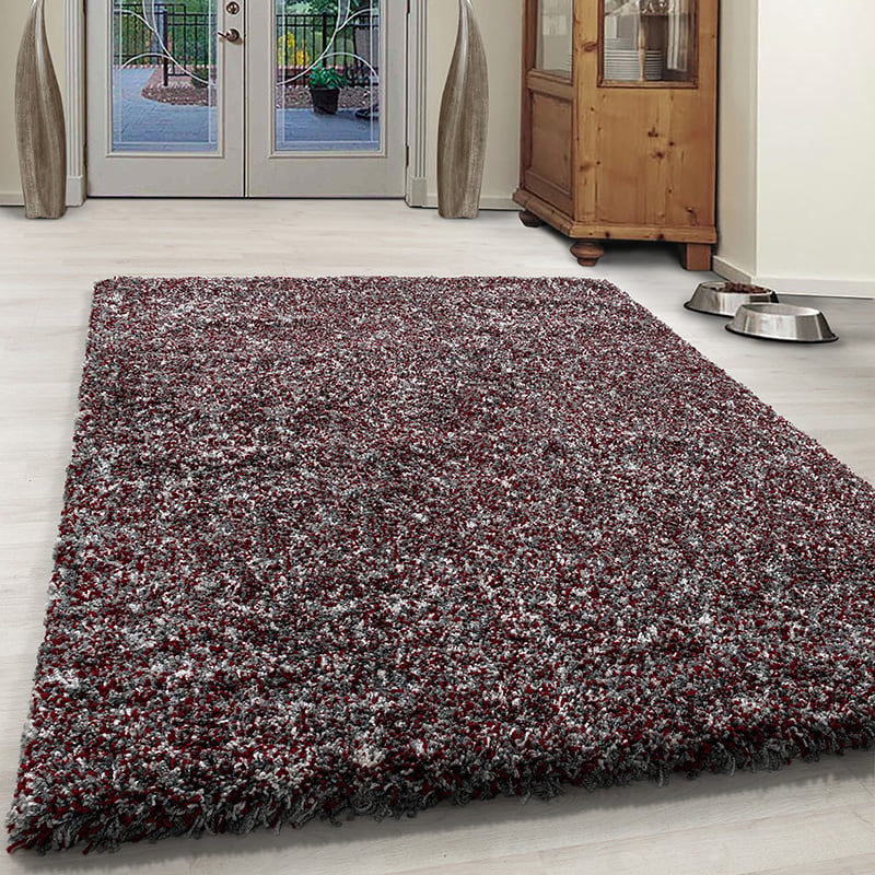High-Pile Floor Rug - Enjoy Red