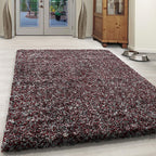 High-Pile Floor Rug - Enjoy Red