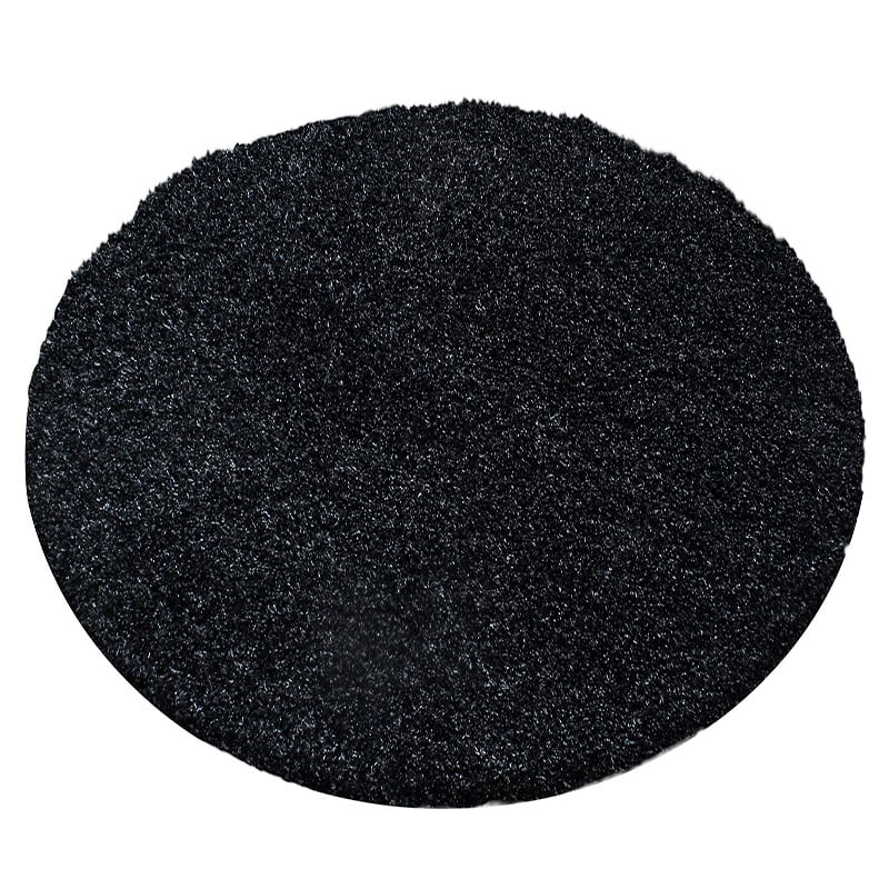 Round high-pile floor rug - Sade Anthracite