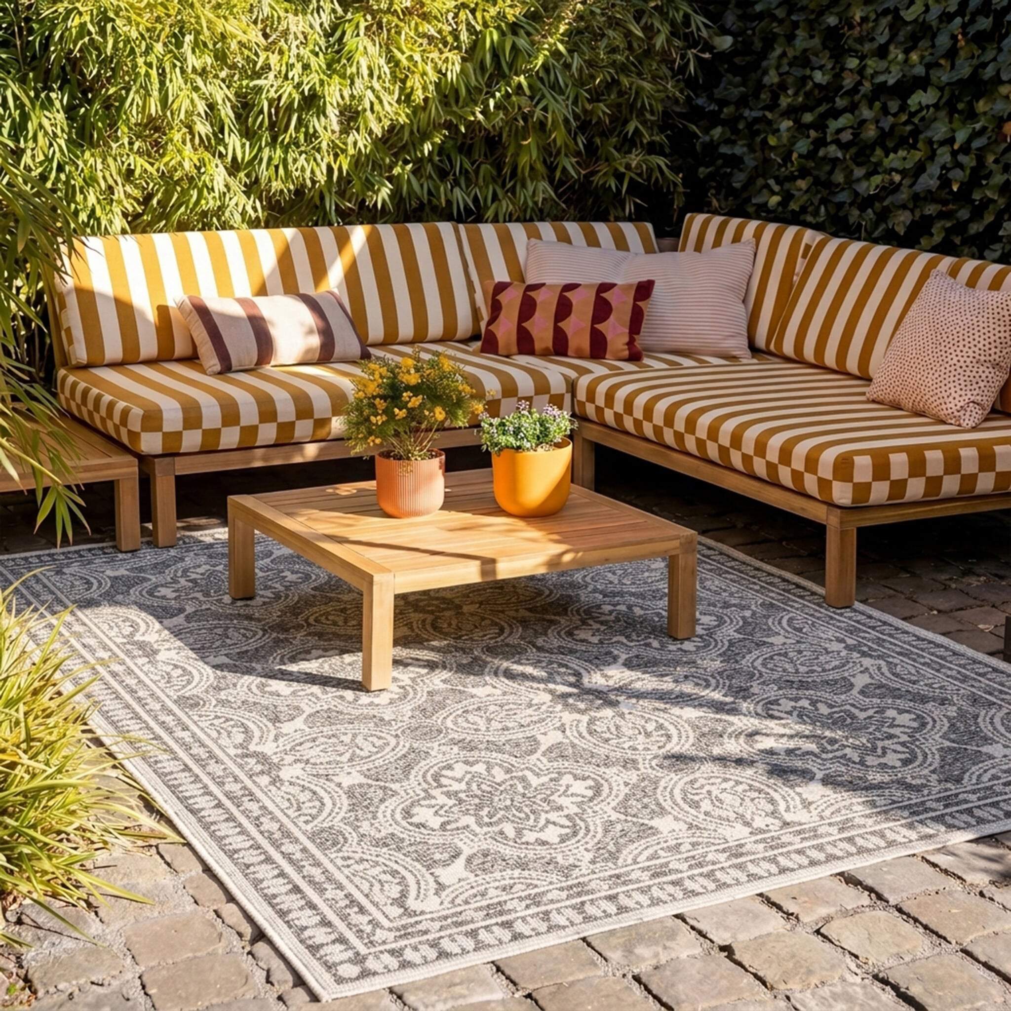 Outdoor Rug - Summer Oriental Grey
