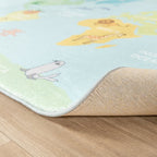 Kids Rug - Globe Light Blue