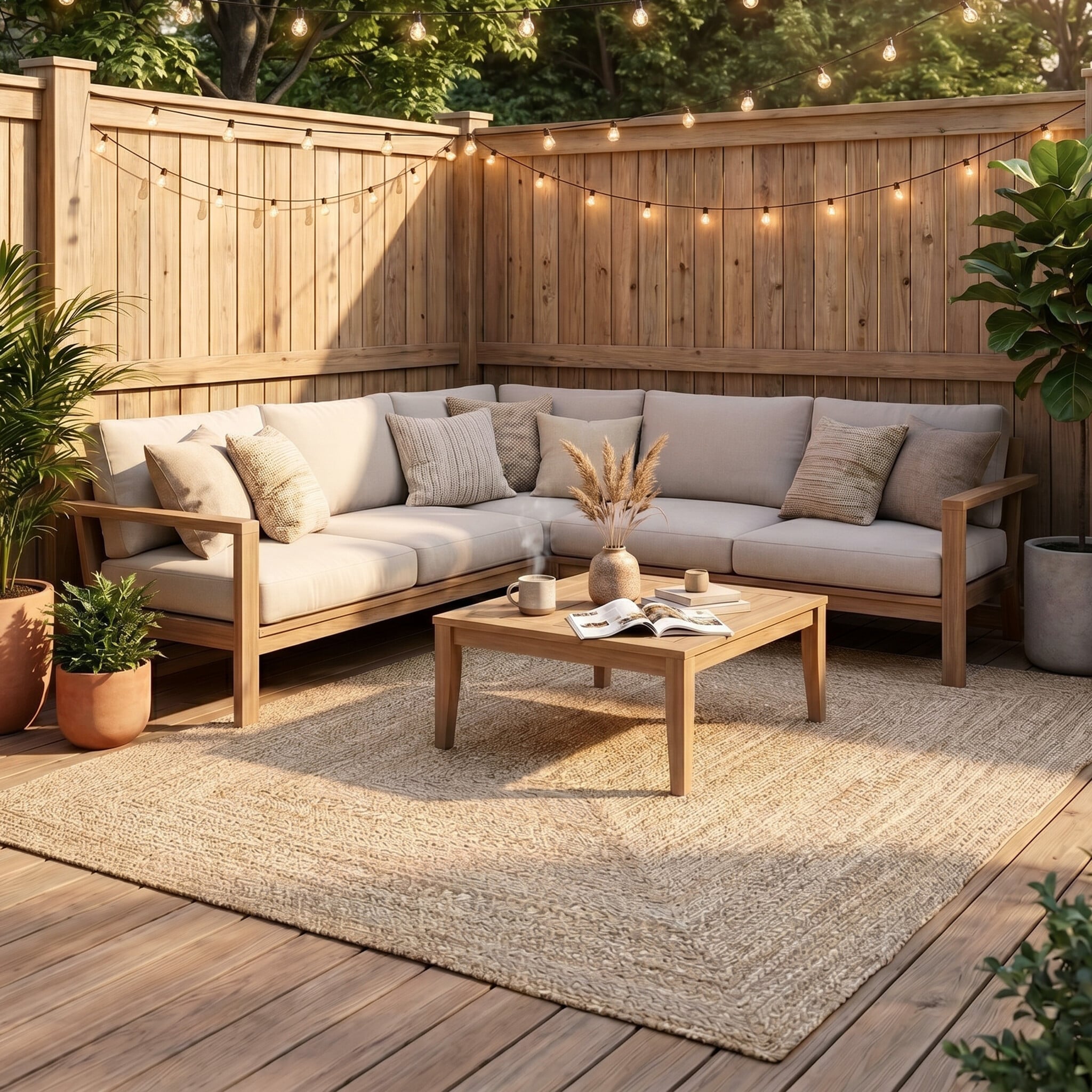 Jute Outdoor Rug - Bali Cream