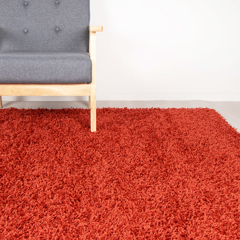 High Pile Rug - Solid Red