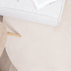 Round Washable Rug - Vivid Beige