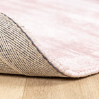 Round Viscose Rug - Pearl Light Pink