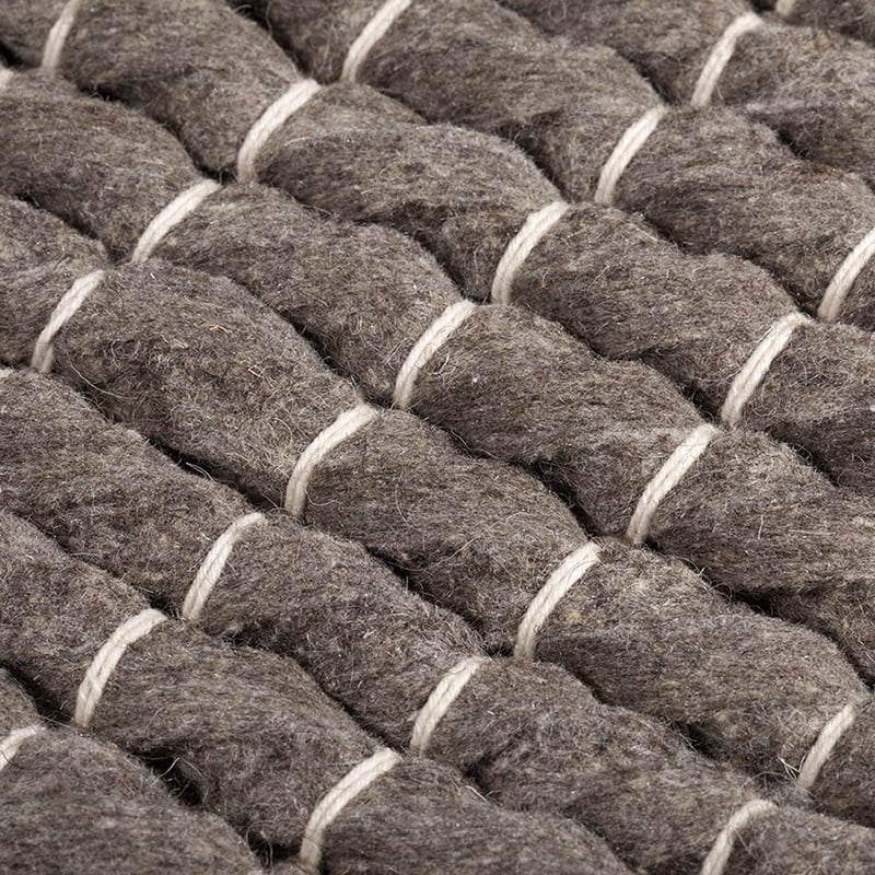 Wool floor rug - Louise Grey