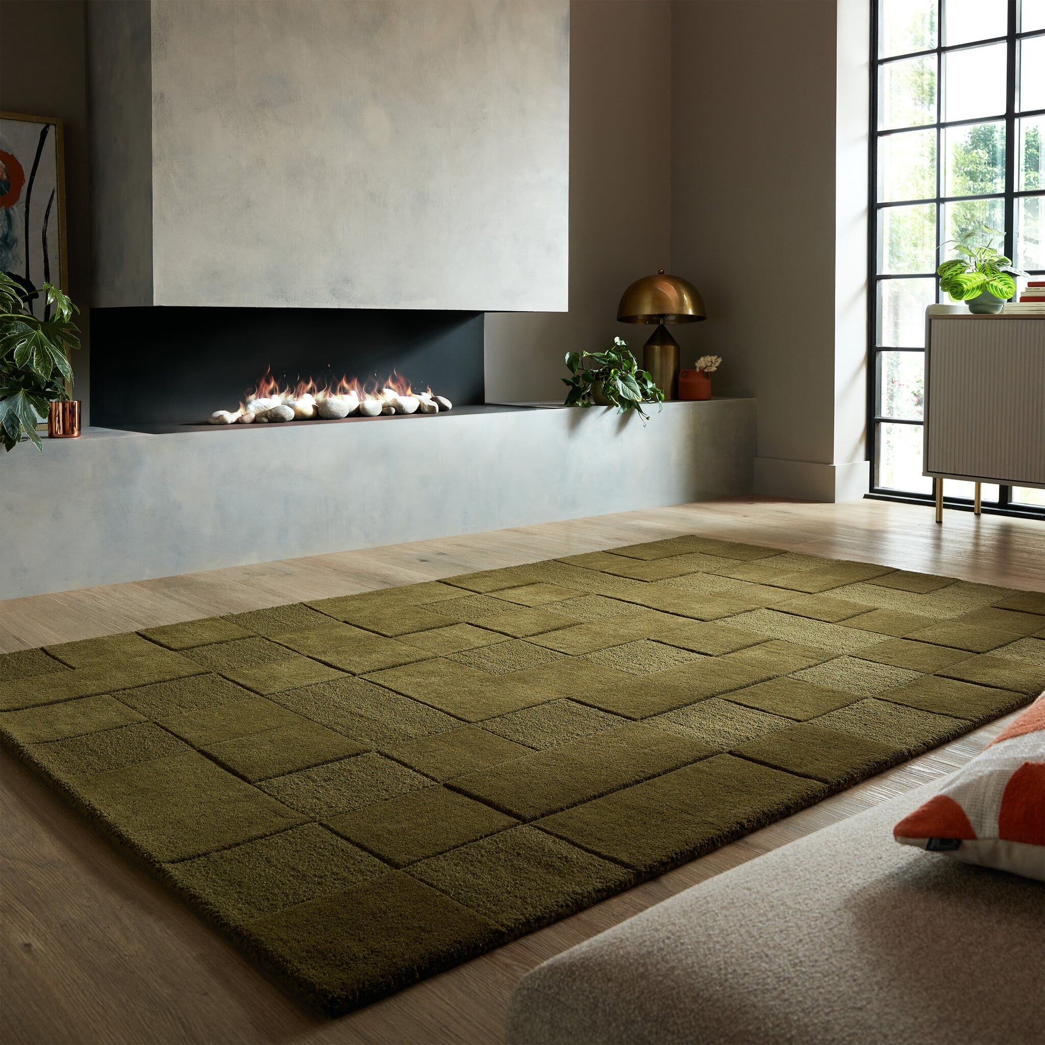 Luxury Rug - Xeano Checkerboard Green