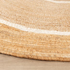 Round Jute Rug - Mirai Circle White/Natural