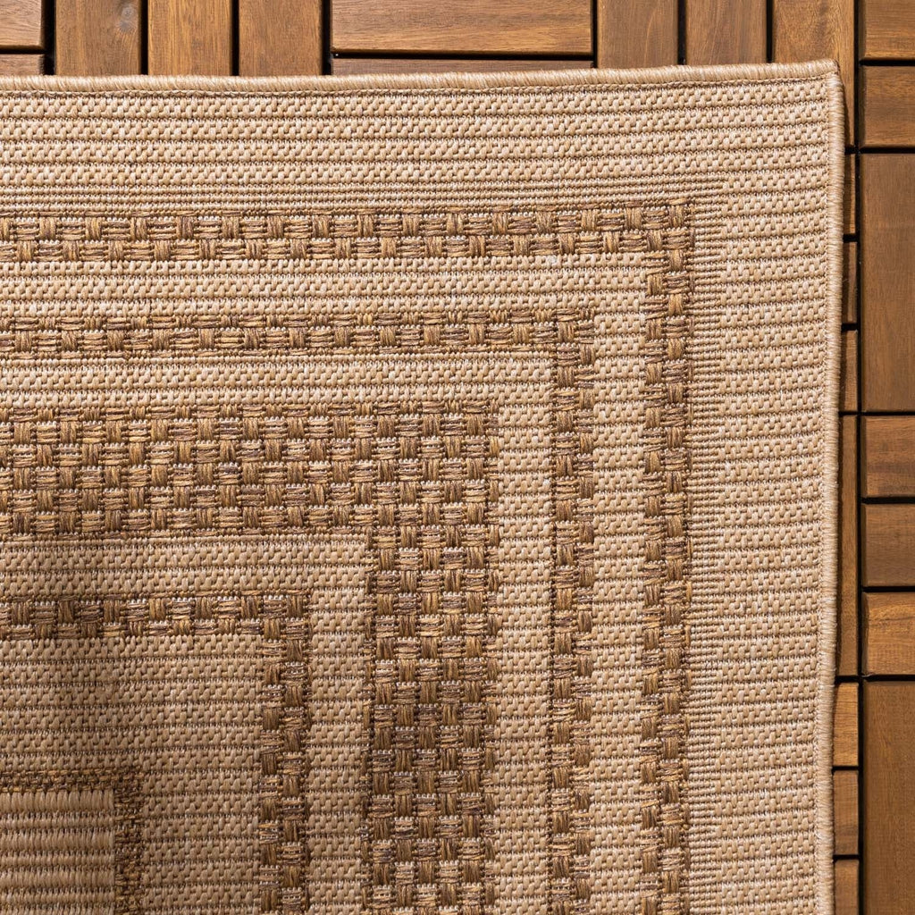 Jute Outdoor Rug - Mavi Border Cream/Brown