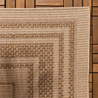 Jute Outdoor Rug - Mavi Border Cream/Brown