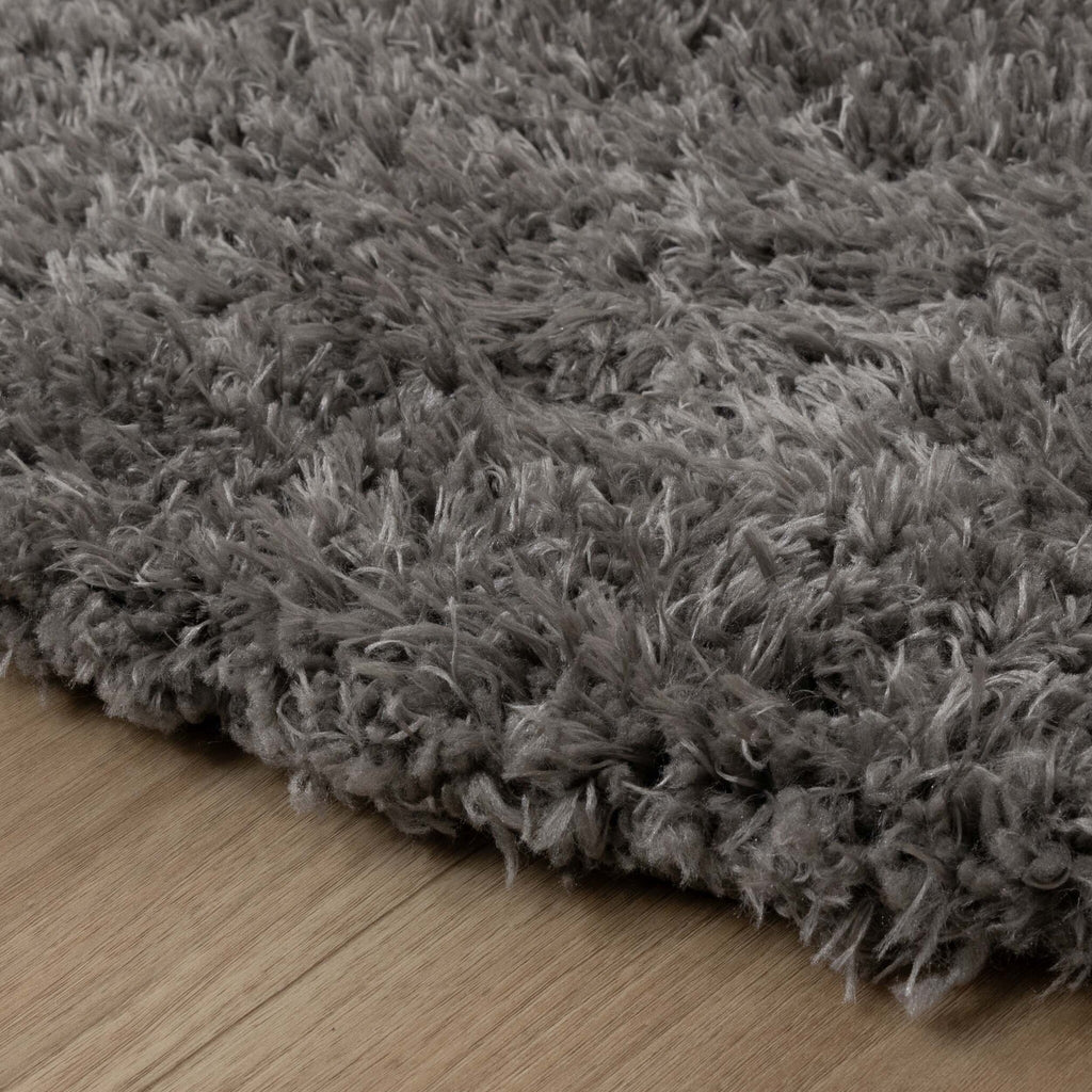 Round Shaggy Rug - Blaze Grey