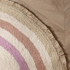 Oval washable children's rug - Milo Pink