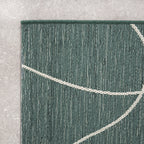 Modern Outdoor Rug - Porto Lines Dark Green