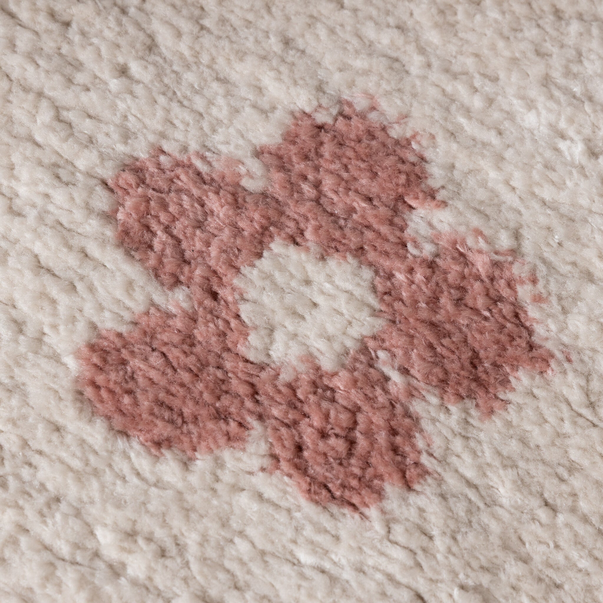 Round washable children's rug - Moos Flower Pink