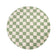 Round Retro Rug - Gambit Green/White