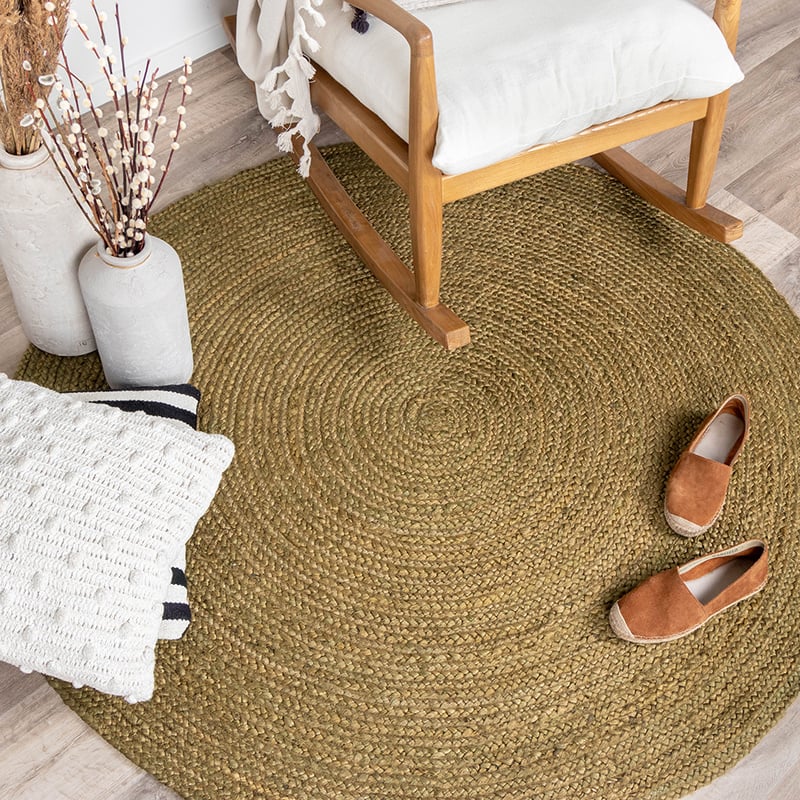 Jute Rug - Fair Round Green