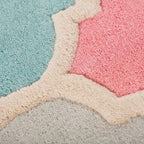Round modern floor rug - Illo Rosella Pink/Blue