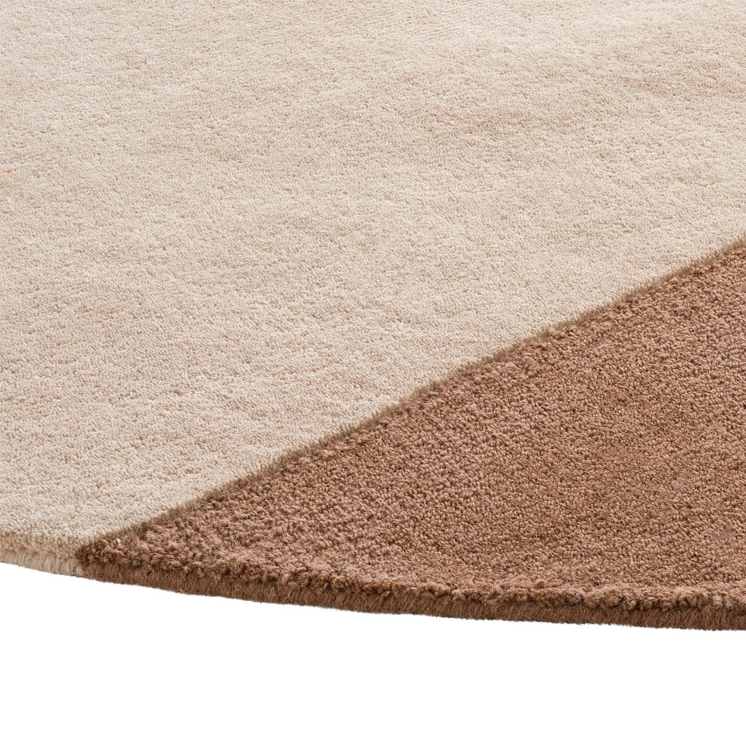 Round Wool Area Rug - Organix Pink/Beige 620