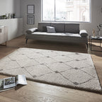 High-pile floor rug - Allure Create Gray