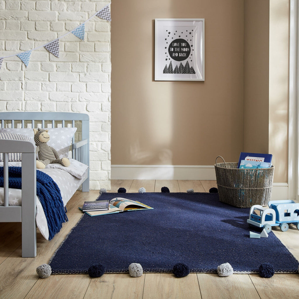 Play Mat - Pepito Fringe Blue/Grey