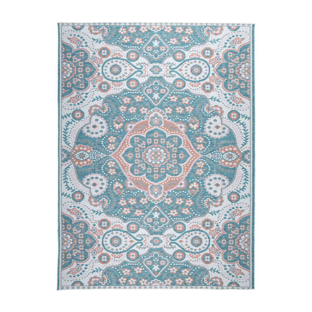 Bohemian Outdoor Rug - Vedra Medallion Blue