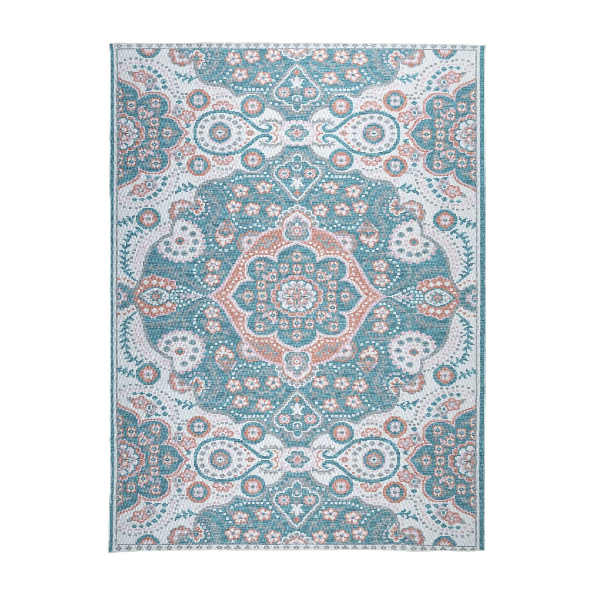 Bohemian Outdoor Rug - Vedra Medallion Blue