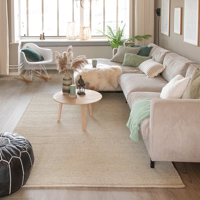 Wool Rug - Wise White/Natural