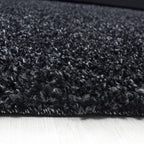 Round high-pile floor rug - Life Anthracite